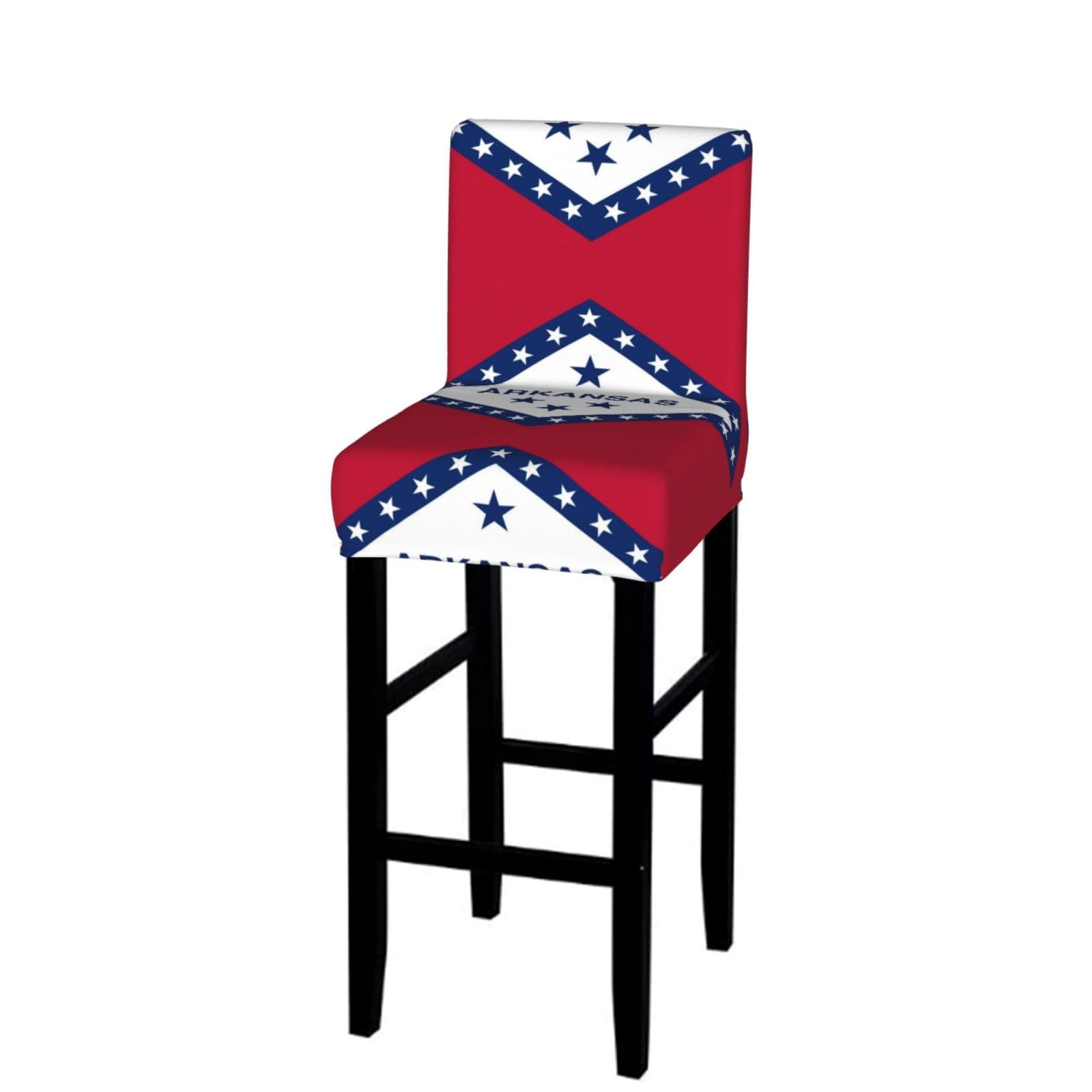Arkansas State Flag Bar Stool Cover-Stretchy Chair Slipcover for Kitchen