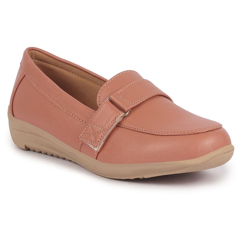 Image of FAUSTO Women's Comfortable Formal Adjustable Strap Hook and Loop Slip On Shoes|Party Shoe|Office Shoe