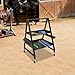 2-Tier Tool Cart on Wheels, Rolling Tool Storage Organizer with 4 Locking Casters, 20 lbs per Shelf Capacity Utility cart for Workshop, Garage, Stable, Black