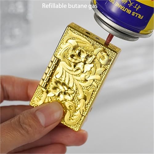 Encendedor de butano para camping con llama ajustable y diseño esmerilado 8