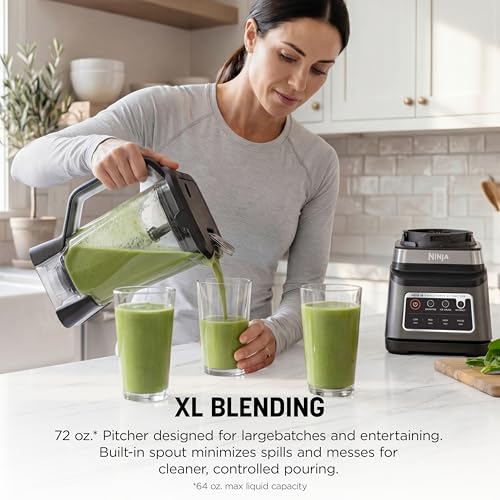Ninja BN751 Professional Plus DUO Blender, 1400 Peak Watts, 3 Auto-IQ Programs for Smoothies, Frozen Drinks & Nutrient Extractions, 72-oz. Total Crushing Pitcher & (2) 24 oz. To-Go Cups, Black - Image 5