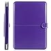 MOSISO Compatible with MacBook Air 13 inch Case A1369 A1466 Older Version 2010-2017 Release, Premium PU Leather Case Book Folio Protective Stand Cover Sleeve, Ultra Violet