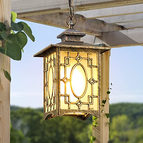 Patio droplight lantern étanche en aluminium style village antique E27