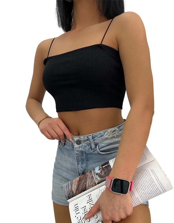 hndb Crop Top Cami and Tunics Workout,Gym,Party,Vacation,Dating etc. for Womens-picture-38