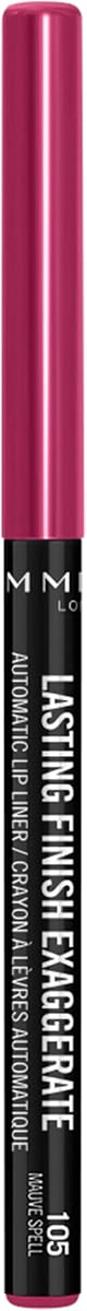 Rimmel Lasting Finish Exaggerate Automatic Lip Liner - Rich, Smooth Formula, Long Lasting - 105 Mauve Spell, .01oz