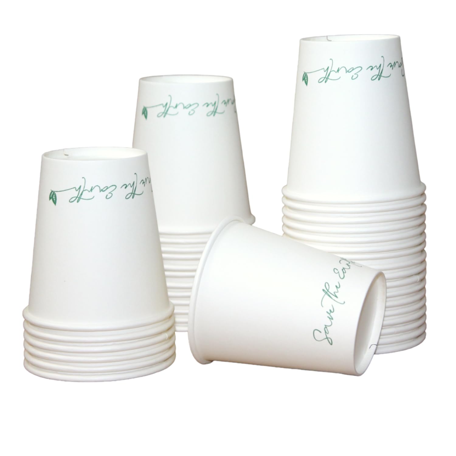 Vaso de Cartón Blanco Desechable Biodegradable 200cc (7oz) Resistentes Café, Té, Bebidas Frías Pack 1000