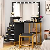 YITAHOME Corner Vanity with 4 Drawer