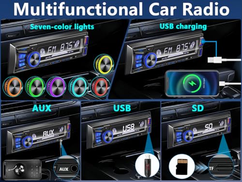 REAKOSOUND Single DIN Bluetooth Radio
