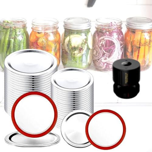 48PCS Vacuum Seal Compatible Mason Lids
