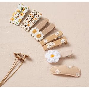 16 Pcs Hair Clips for Girls with Bows Butterfly Flower2 Fully Lined Alligator Clips and BarrettesHandmade Hair Accessories for Baby Toddler Young Kids School Age Girls Gifts