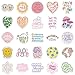 Preppy Sticker Aesthetic Stickers 50PCS, Cute Stickers Preppy Stuff Aesthetic Things for Adults Kids Girls Kechup Vinyl Waterproof Pink Sticker for Water Bottles Laptop
