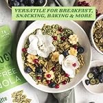 Rawcology Organic Granola Cereal, Matcha Latte & Moringa | 3-Pack | Made in Canada | Grain & Gluten Free | Superfood Ingredients | Keto, Vegan, Paleo, Allergen Friendly | Low Sugar | Nut Free