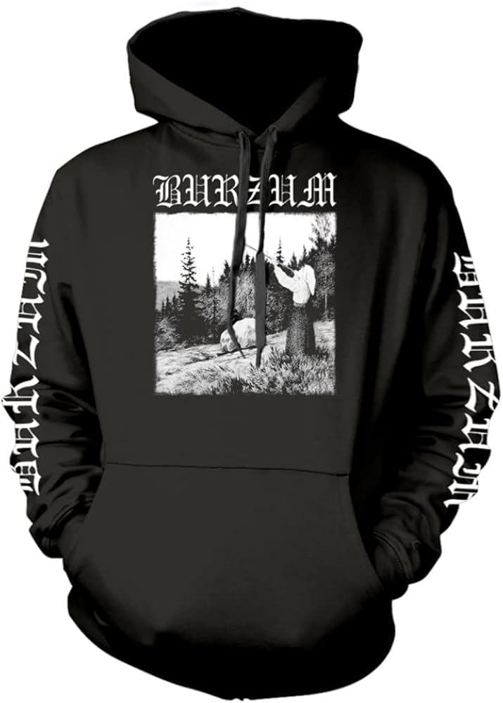 ECHJCG Burzum Men's Filosofem 2 Hooded Sweatshirt Black(Small)