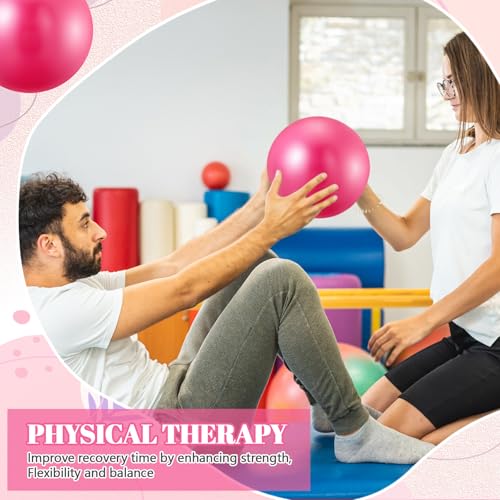 Image of Sotiff 20 Pcs 9 Inch Pilates Ball Bulk Exercise Pilates Ball Mini Yoga Balls Therapy Core for Stability Barre Training Stretching Physical Posture Training Gym Workout with Inflation Tube