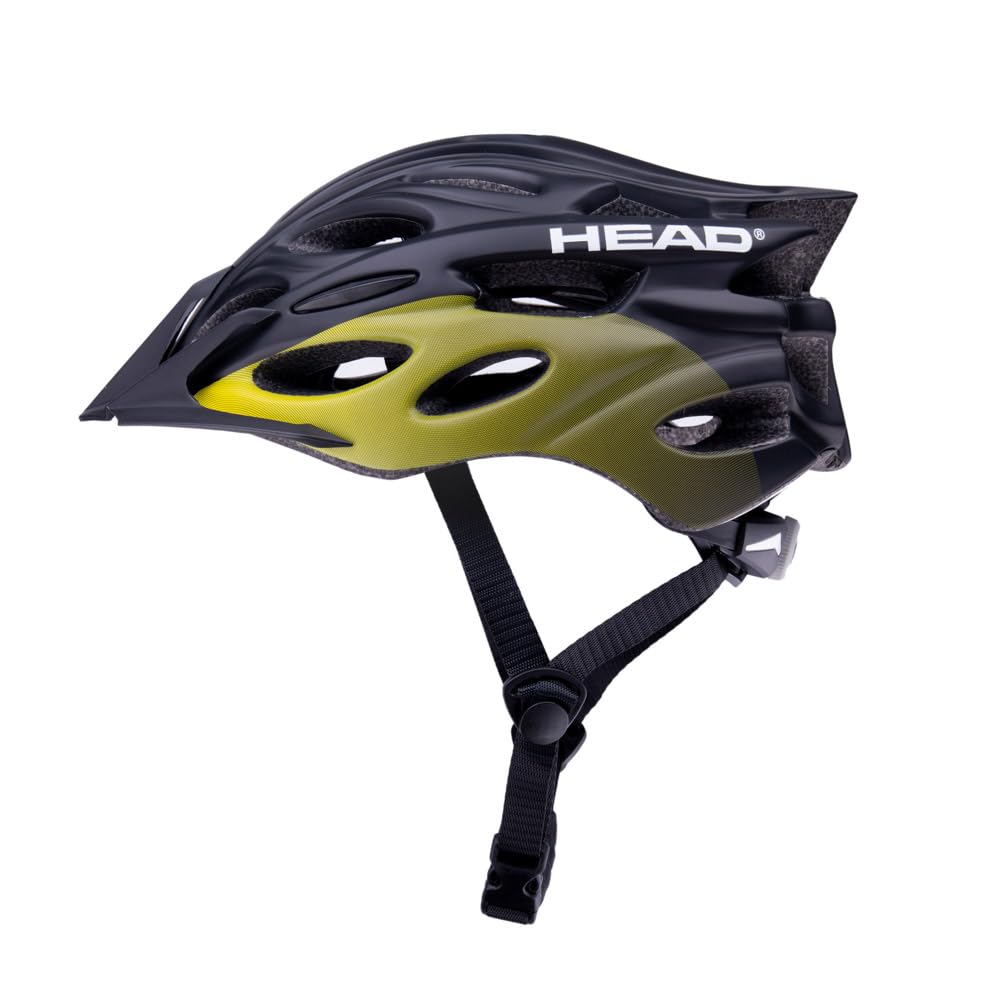 Head Acc103328, Caschi Unisex Adulto, Black Matt/Yellow, S/M