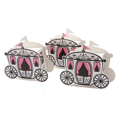 C.X.Y. Lot de 100 bonbonnières pour mariage, porte-dragées, carrosse, princesse, boîtes de fête