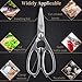 Newness Multi-Purpose Kitchen Scissors, Premium Stainless Steel Solid Kitchen Shears for Can Opener, Walnut Cracker, Heavy Duty Poultry Scissors with Sharp Blade for Cutting Turkey, Chicken, Bones