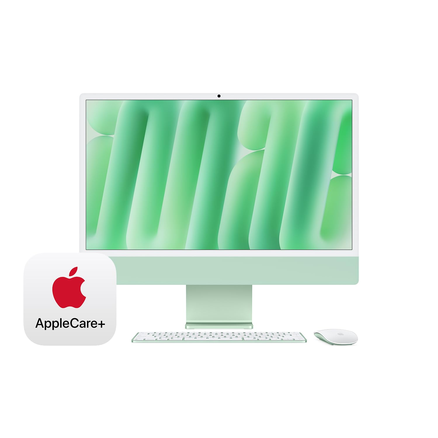 Apple 2024 iMac All-in-One Desktop Computer with M4 chip with 10-core CPU, 10-core GPU: Built for Apple Intelligence, 16GB Unified Memory, 256GB SSD Storage; Green with AppleCare+ (3 Years)