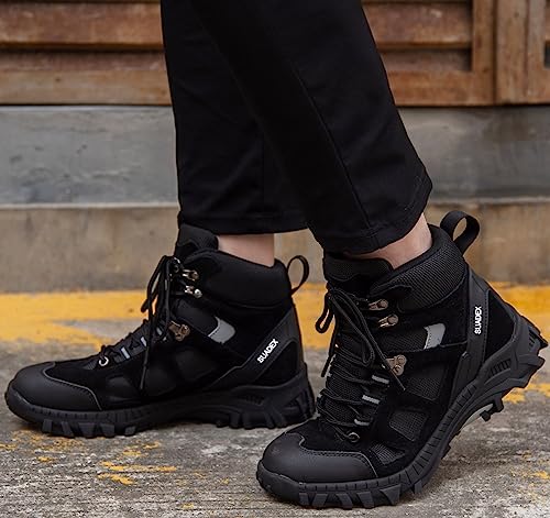 Image of SUADEX Steel Toe Boots for Men Women Indestructible Non Slip Comfortable Work Boot Safety Construction Shoes