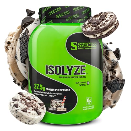Species Nutrition Isolyze Whey Protein Powder, 100% Whey Isolate for