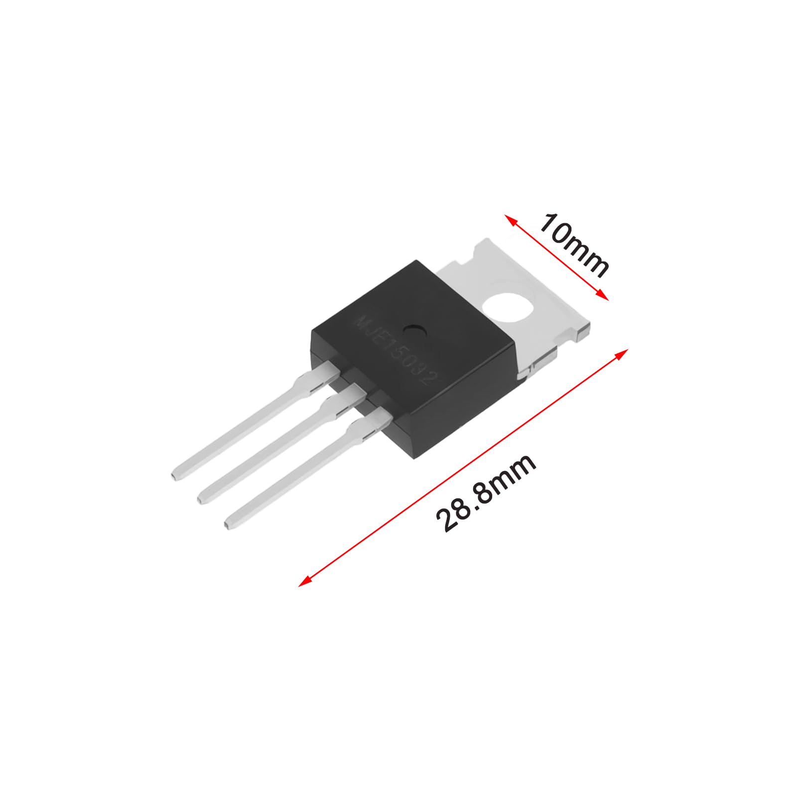 The Lord of the Tools 2 Paia Di Transistor Audio MJE15032G MJE15033G TO-220 8A 250V 50W NPN PNP 3 Pin Transistor A Giunzione Bipolare Assortimento Per Restauro Di Elettronica d'epoca Nero