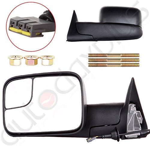Autodayplus Power Towing Mirrors for 94-97 Dodge Ram 1500 2500 3500 Truck Side View Mirror w/ Brackets Pair Set