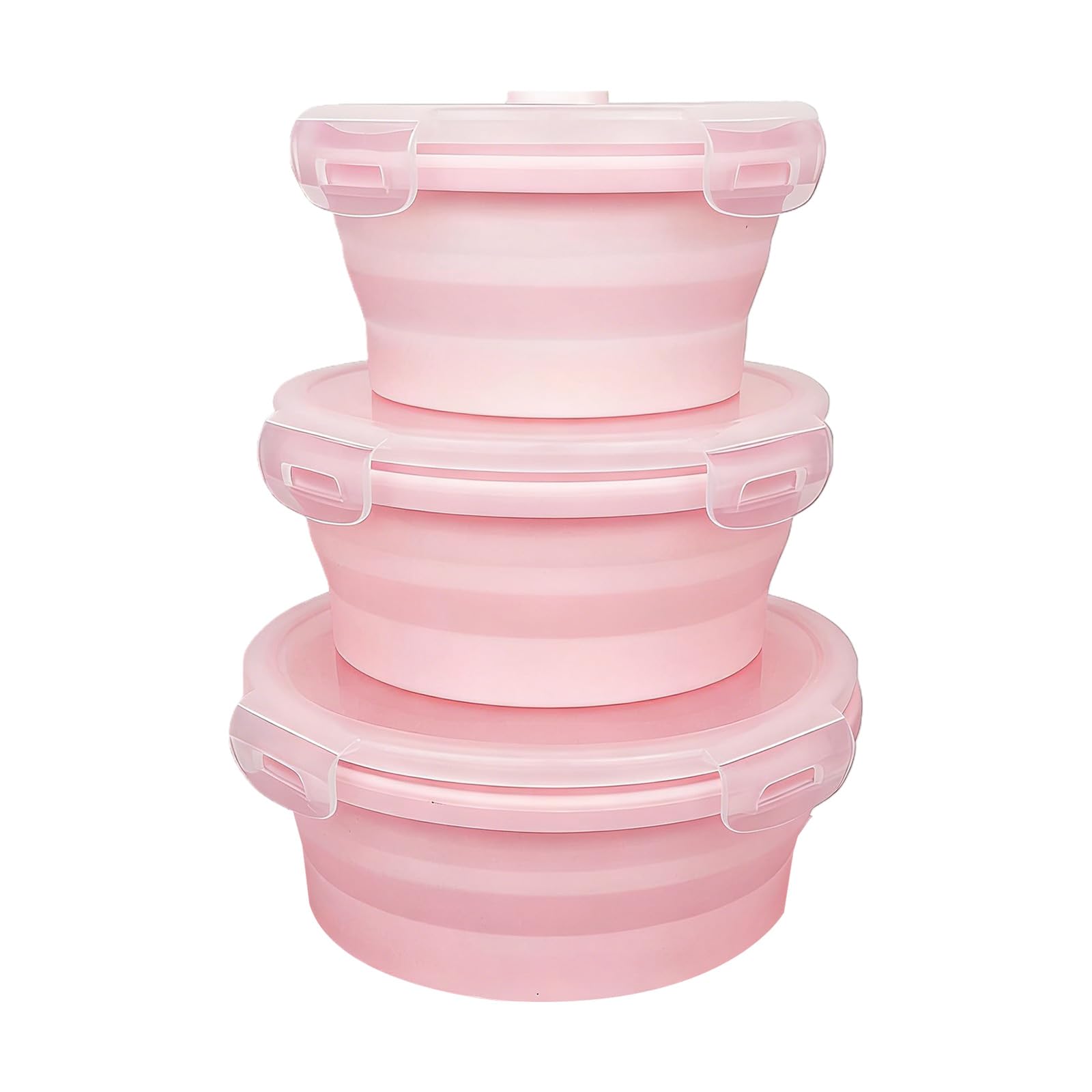 ZEPFJHE Flexible Stretchable Silicones Food Storage Container Set for Kitchen Microwave Fridge Dishwasher Safe Food Carriers Safe Cookware Set