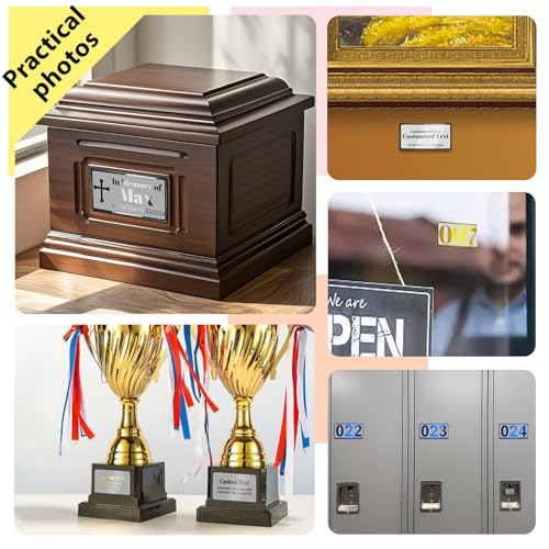 Image of Personalized Name Plate with Adhesive Backing Engraved Custom Plaque