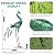Metal Peacock Statue Yard Decor - Large Iron Peacock 34", Standing Bird Garden Sculptures, Metal Birds Yard Art Outdoor Statues, Outdoor Backyard Decor, Patio, Porch, Lawn Ornament Garden Decoration