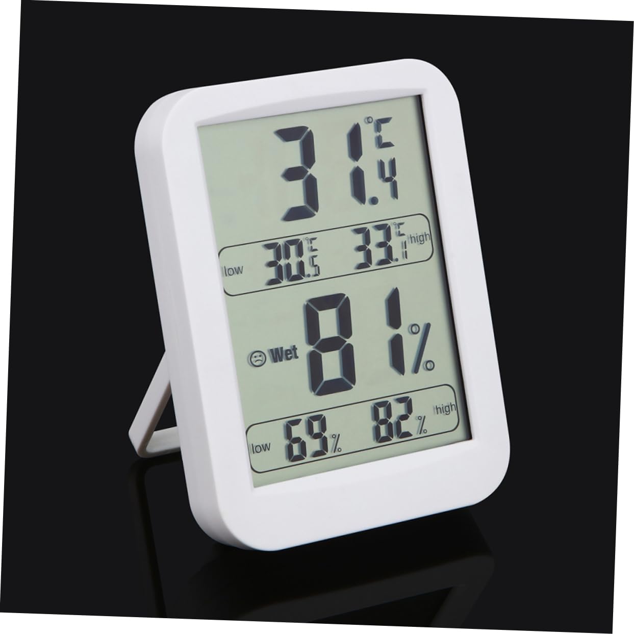 Thermomètre Intérieur Numérique Grand Écran pour Maison et Bureau, Blanc