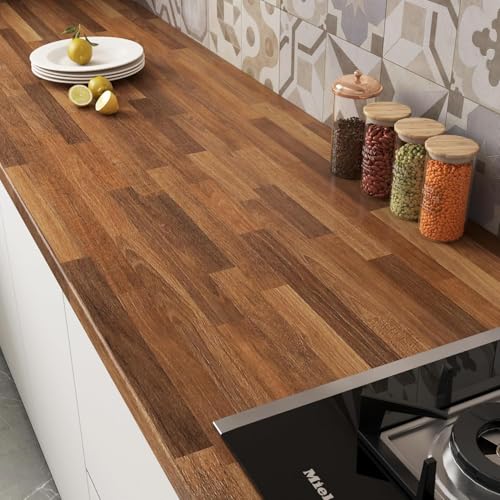 Image of WALLMATE Self Adhesive Wood Grain Wallpaper Vinyl Furniture Sticker Wood Wallpaper Kitchen Wallpaper Wooden Door Desktop Wallpapers (Box Woodens, 24x78 Inch)
