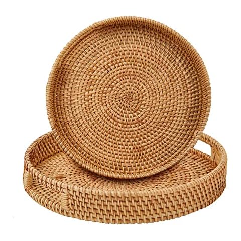 Whalehub Hand Woven Rattan Tray Set Cover