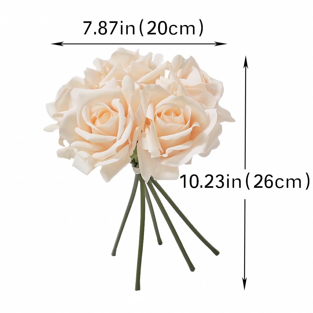 12 stuks 10,6 inch / 26,92 cm Kunstrozen enkele steel nep zijden