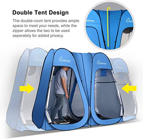 WolfWise-2-Room-Pop-Up-Shower-Privacy-Tent-Dressing-Room-Sun-Shelter-for-Outdoor-Camp-Toilet-Camping-Biking-Fishing