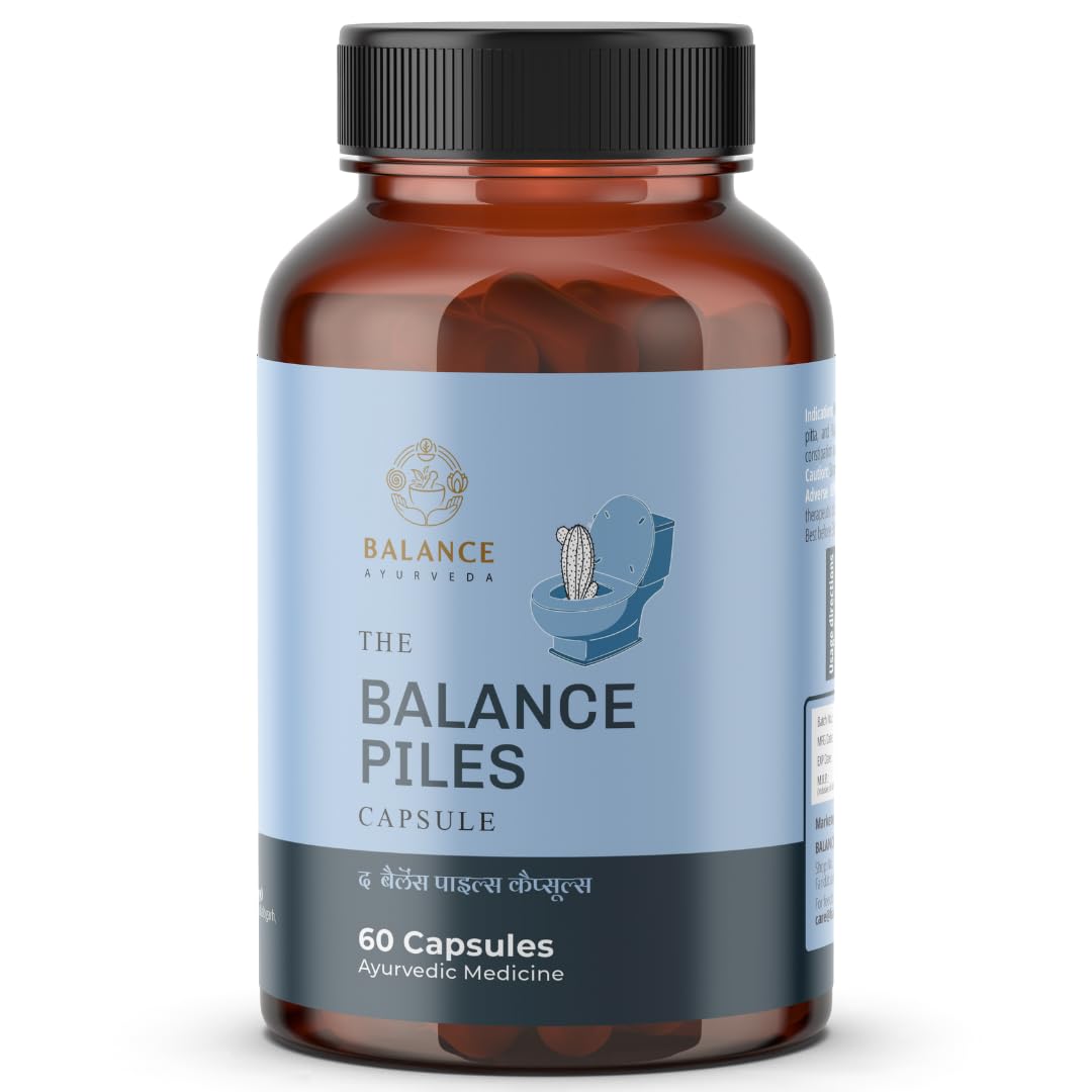 The Balance Piles Capsules: Ayush-Approved Relief from Piles (Bavasir) | Stops Bleeding, Pain & Itching + 15 Potent Herbs (60 Capsules) (B0B1M3SZBS) Amazon Price History, Amazon Price Tracker