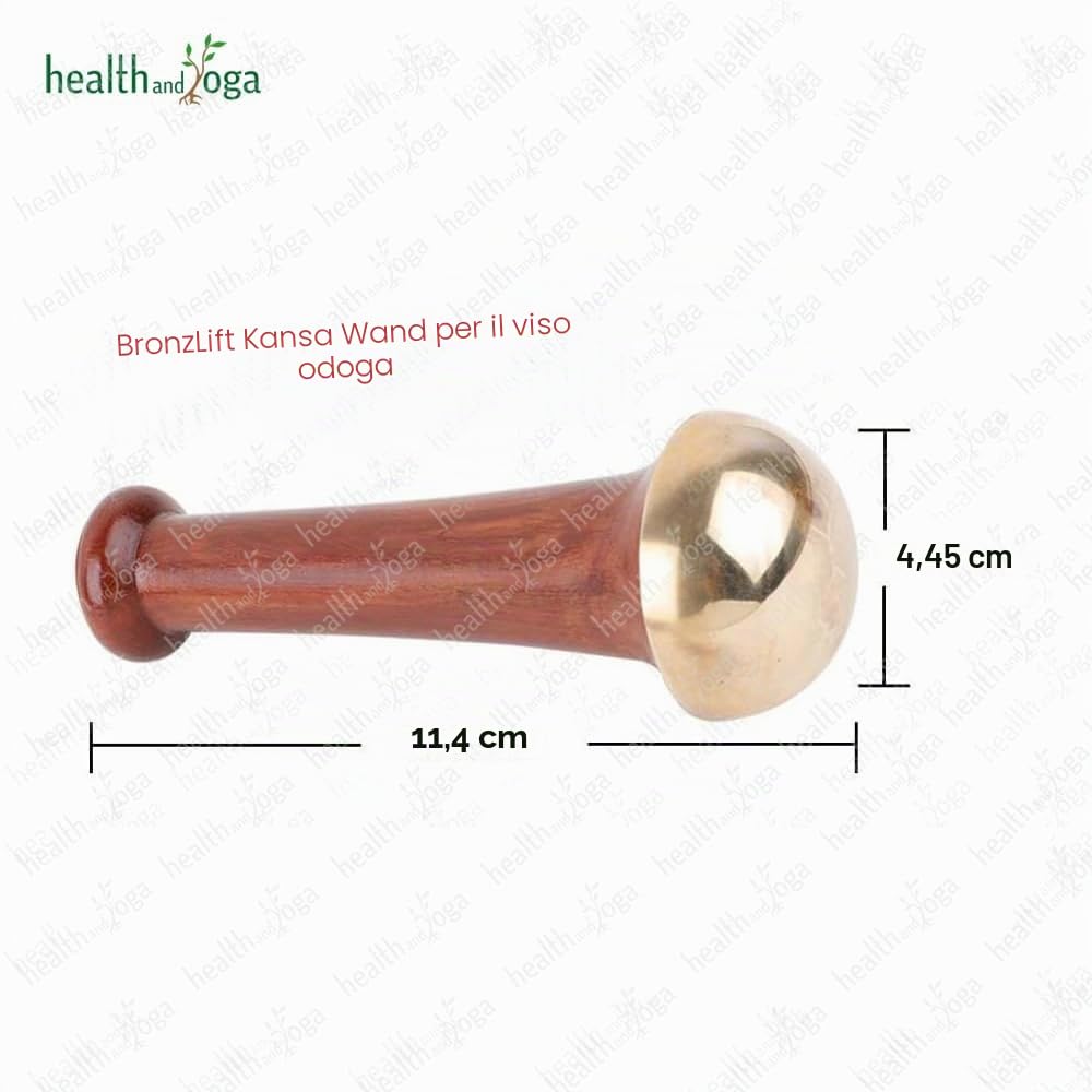 HealthandYoga(TM) - Massaggiatore Kansa per viso e piedi, benefici ayurvedici del bronzo, ripristina la lucentezza attraverso la disintossicazione
