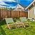 VINGLI Wooden Outdoor Chairs, Portable Rattan Folding Chair with Low Webbing Seat and Backrest, Adirondack Chairs, Ideal for Patio, Lawn, Garden, Fishing, Green, 2 Pack