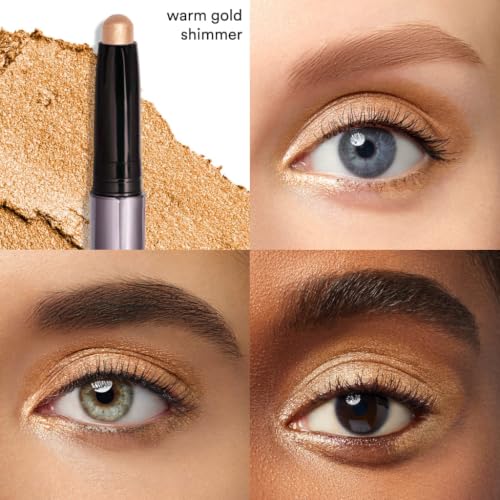Image of Julep Eyeshadow 101 Cream-to-Powder Waterproof Eyeshadow Stick - Warm Gold Shimmer - Long-Lasting, Buildable, Crease-Proof, Cruelty Free, Shimmer Finish with Built-In Smudger