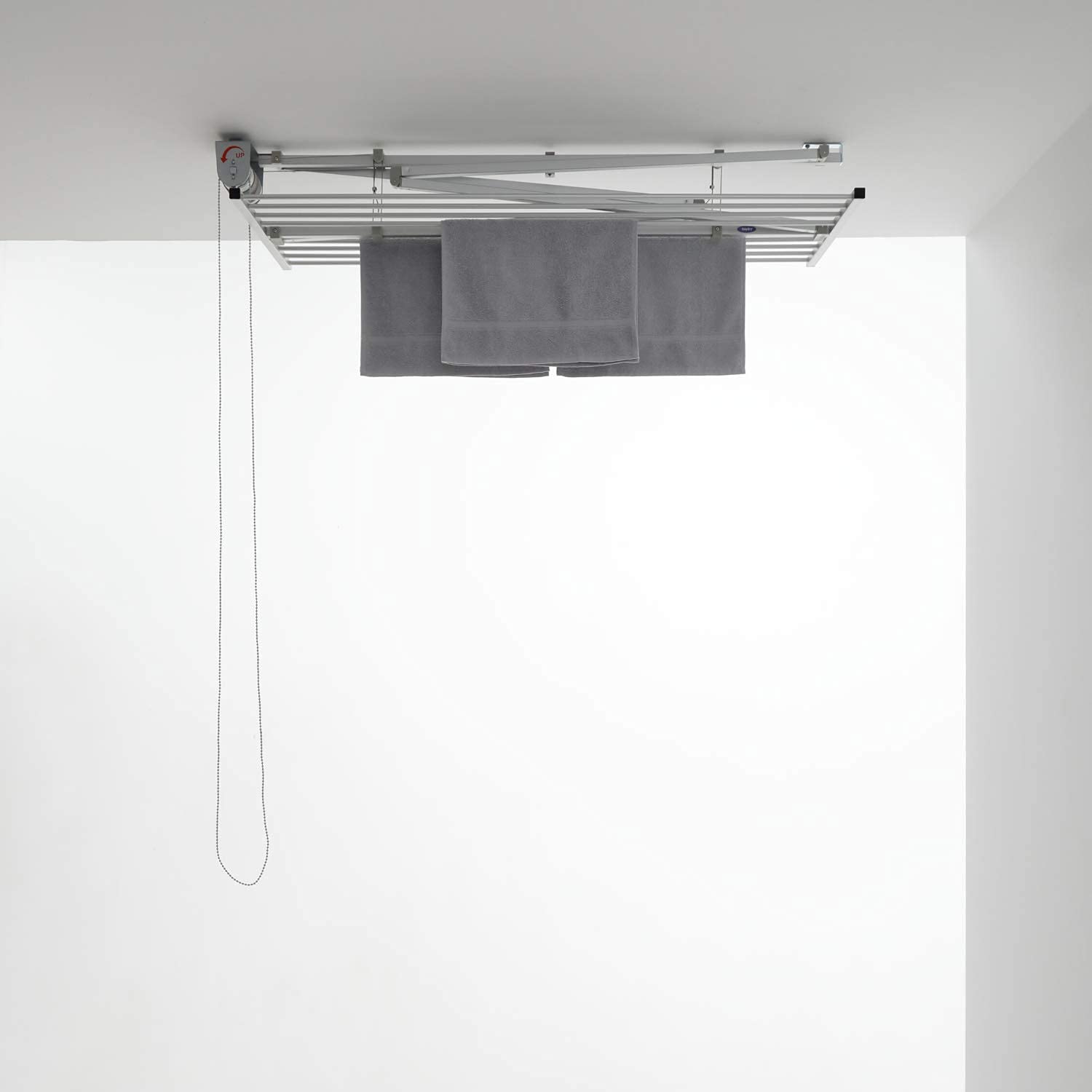 Foxydry Mini, Ceiling Mounted Clothes Drying Rack, Pulley Clothesline