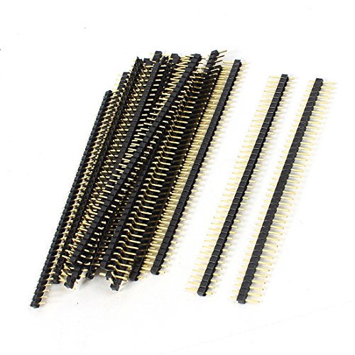 Conectores Header 40 Pines 2.54mm Negros y Plateados miniatura 1