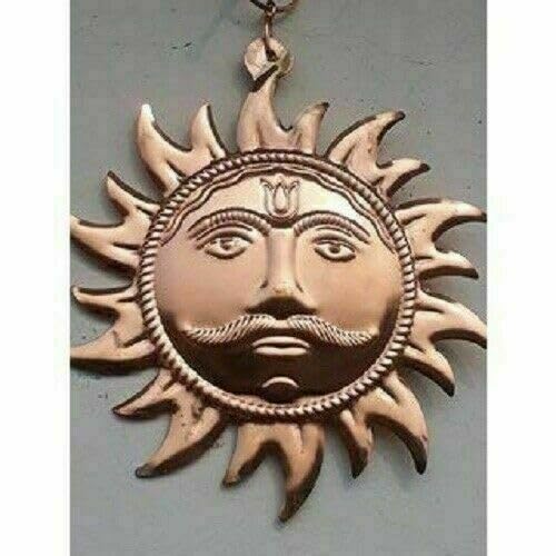 HNL Copper Surya Narayan Wall Hanging Surya Dev Yantra for Vastu Dosh Home/office