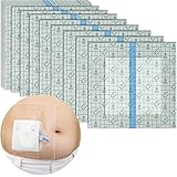 腹膜透析防水フィルム,栄養チューブカバー,PDカテーテルカバー,袋排水腹部固定看護用品,男女兼用 20x20cmサイズ(パッド付き 15枚)