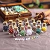 SigMntun Healing Crystals in Jars 16 PCS, Christmas Gift for Women, Polished Crystal Chips, Trinkets and Gem Stones Set for Witchcraft Supplies, Mini Gemstones, Beginner Crystal Kit #4