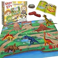 Dinosaur Toys for Kids Ages 3-7 – Ultimate Dinosaur Figures Playset with Playmat, Fossils & Eggs – Educational Dinosaur Toy with Fun Illustrated Storybook – Science Learning Set – Max and Ivy