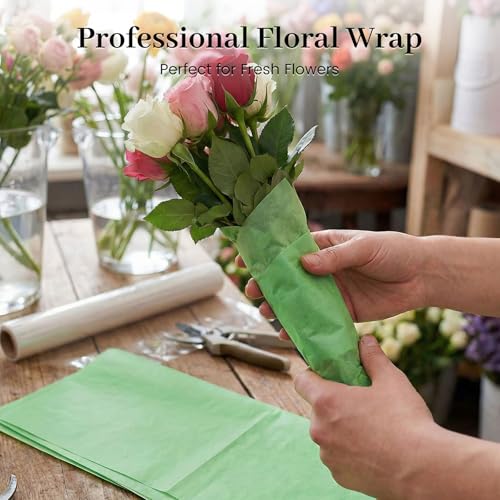 Image of Koogel 330 Sheets Green Tissue Paper, 14 X 10 inches