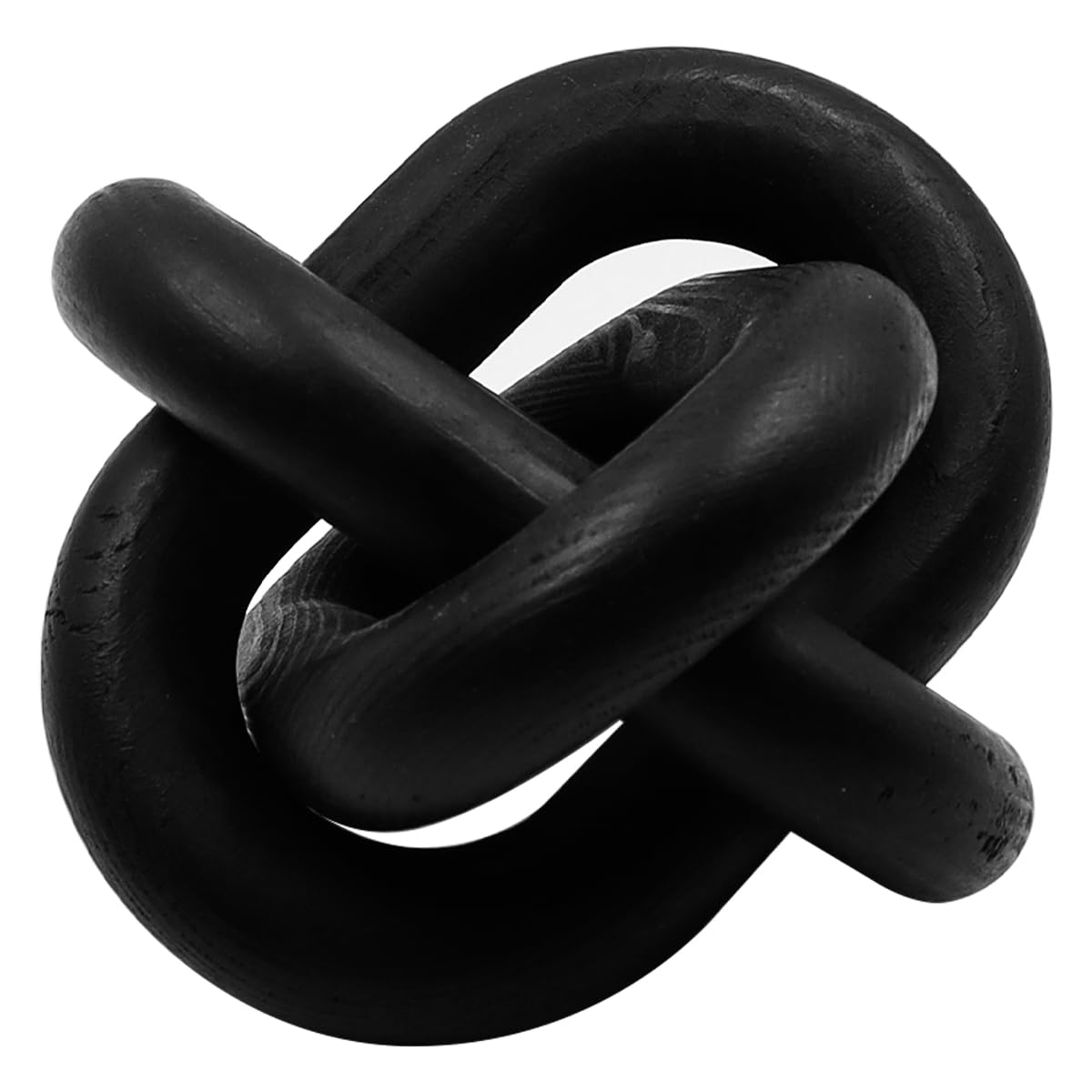 Decoración de Nudos de Madera Negra de 3 Secciones, Decoración de Eslabones de Cadena de Madera, para Sala de Estar, Dormitorio, Mesa de Centro, estantería, Chimenea, Bandeja (Negro)