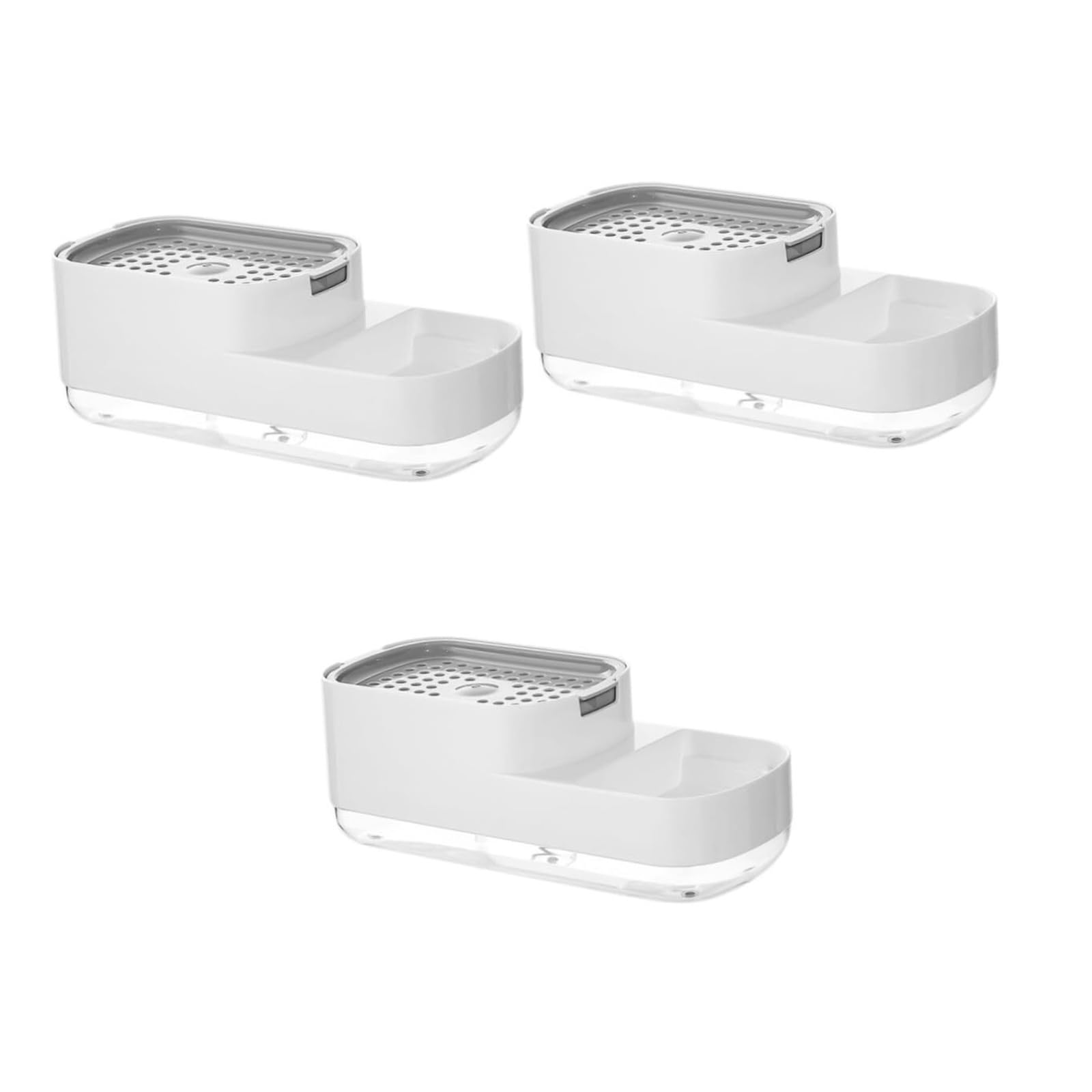Portasapone da bagno Contenitore for sapone a pressione for un facile lavaggio dei piatti for uso domestico, ufficio, ristorante e hotel Arredamento estetico per il bagno(3)