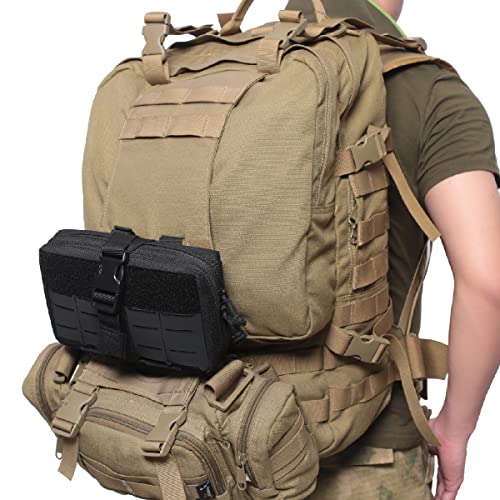Triwonder Tactical Pouches Military Molle Toolkit With Adjustable Buckle, Outdoor First Aid Small Backpack Waist Bag For Cycling Climbing (01 Black) #TOP6