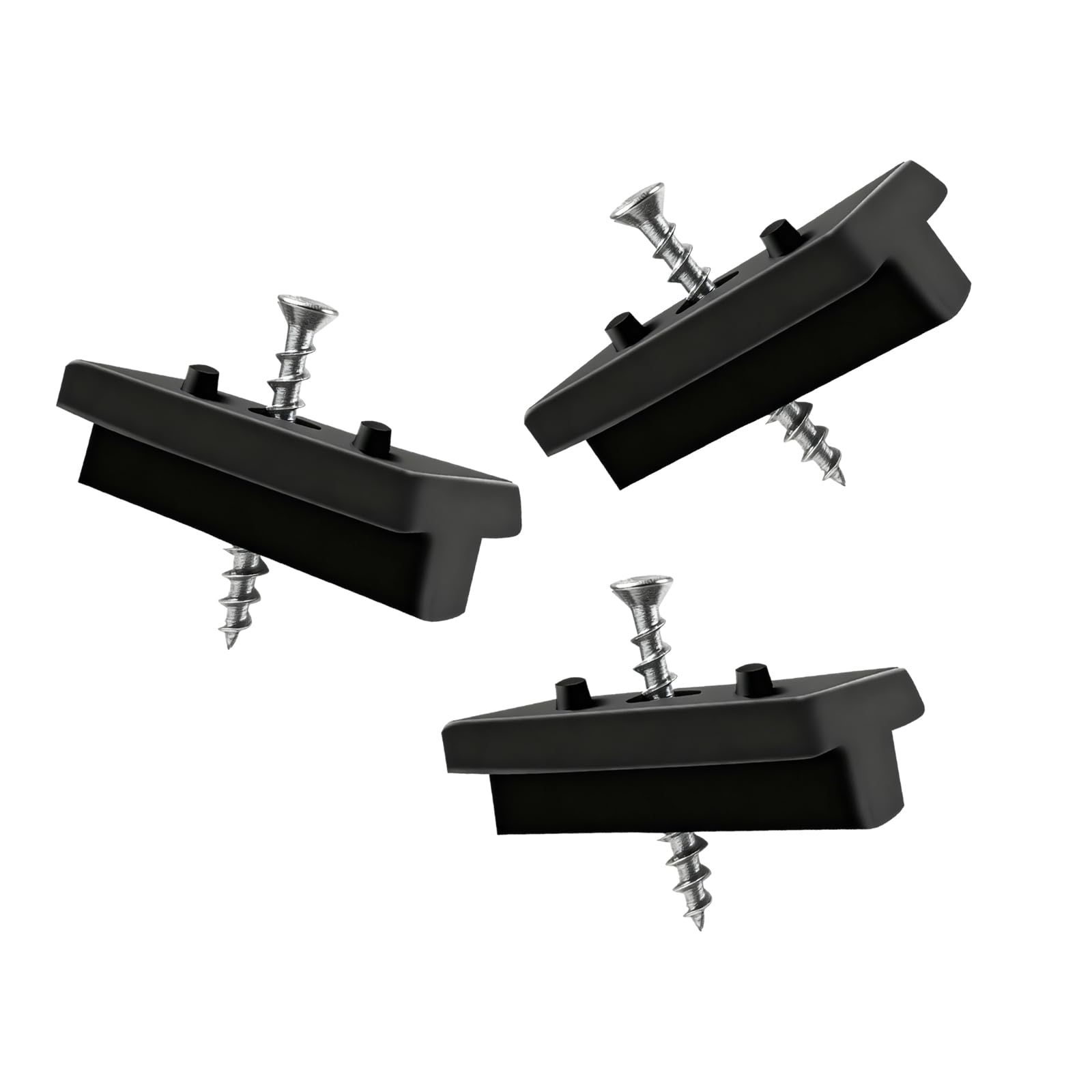T-Clips aus Verbundwerkstoff mit Edelstahlschrauben, 5 mm Abstandshalter für WPC-Bodenbelag, weit kompatibel, versteckte Befestigungselemente, 200 Stück