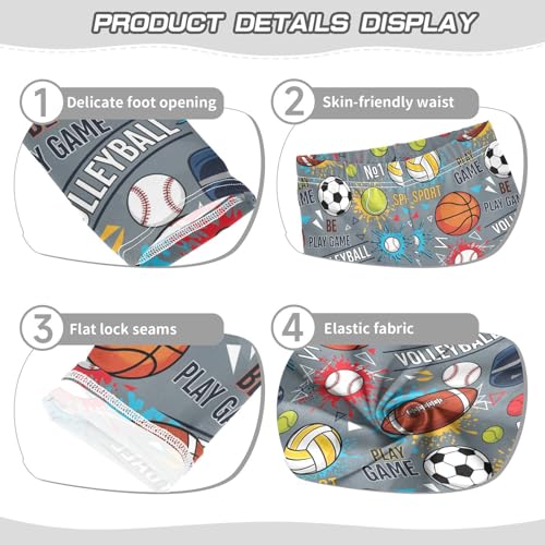 Girls Leggings Size 4T Football Soccer Ball Gray Yoga Stretchy Pants Comfortable Girl Clothes for School Dance3